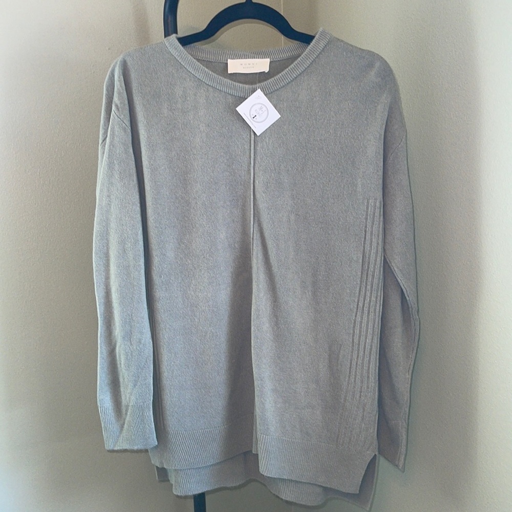 NWT, Momni Boutique, Monica Sweater, earthy sage green color, Size M.
